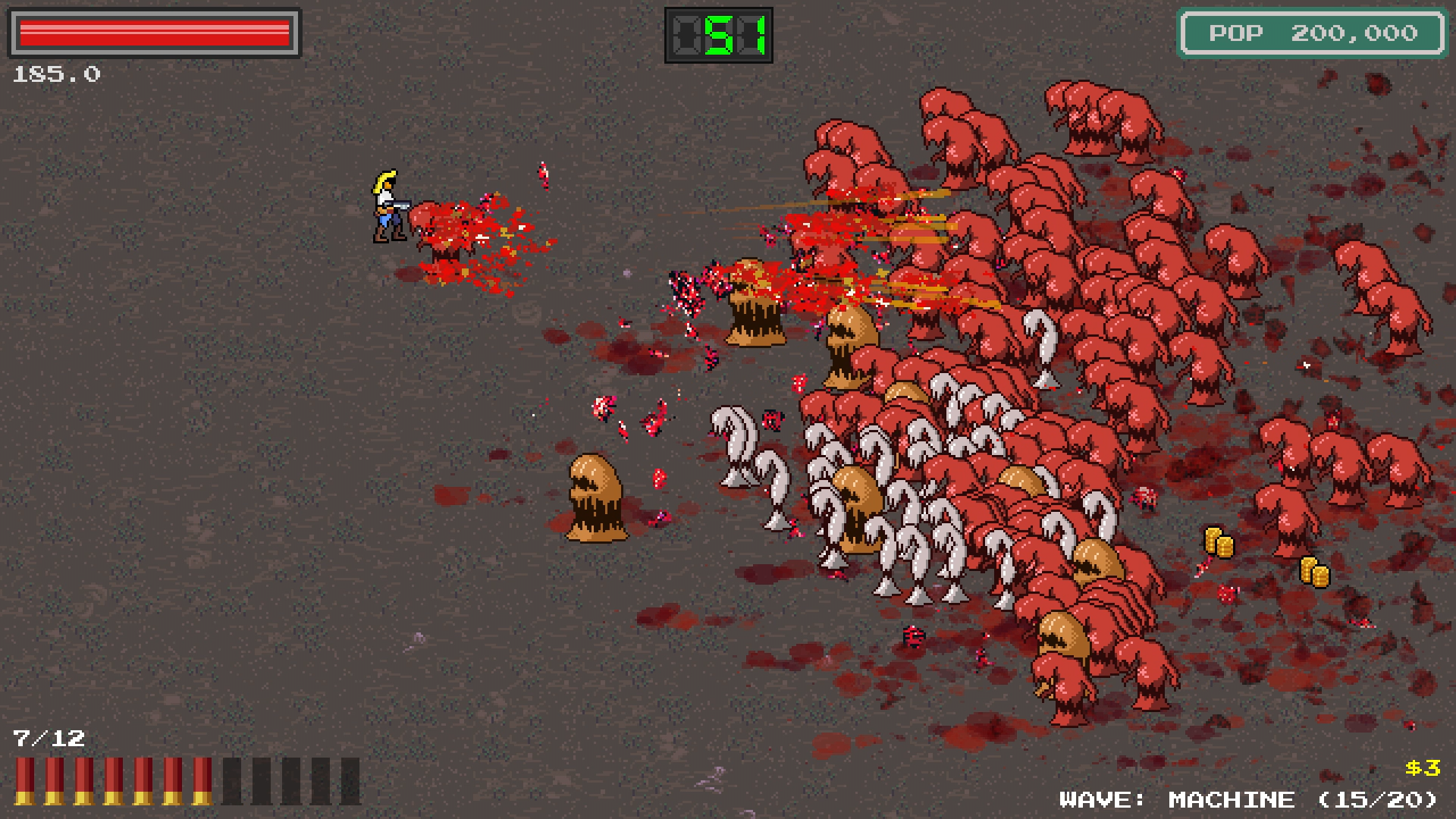Ranks of aliens advancing across a sector's clean canvas, first blood only